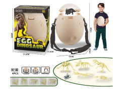 大恐龙背包蛋拼装恐龙骨架套装