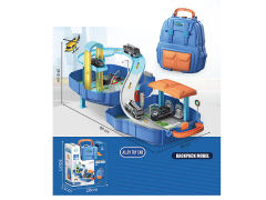 警察系列过家家书包自装停车场