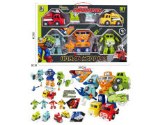 拆装五合体弹射工程车套装