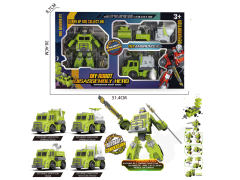 拆装变形机器人环卫车套装