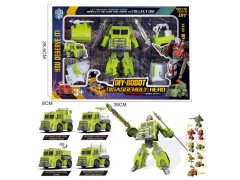 拆装变形机器人环卫车套装