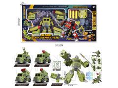 拆装变形机器人军事车+EVA软弹枪