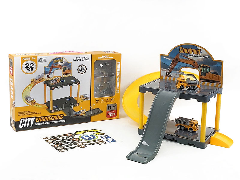 Diy Rail Engineering Parking Lot toys