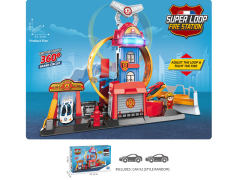 Diy Super Loop Fire Station W/L_S toys