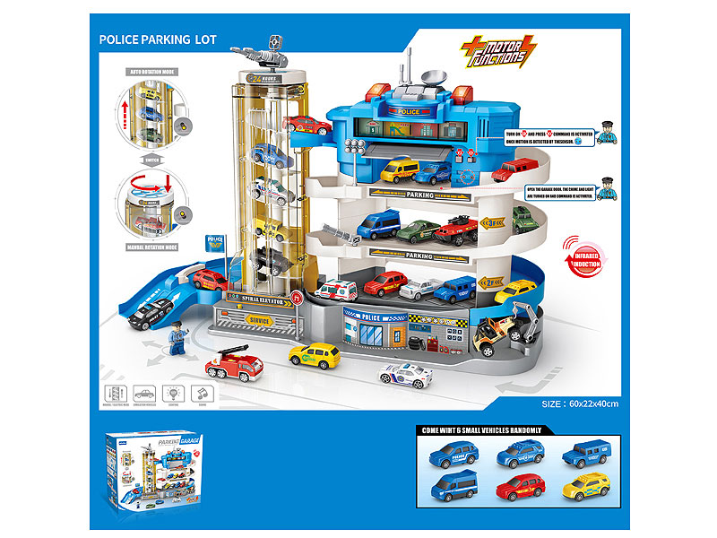 Diy Police Parking Lot W/L_M toys