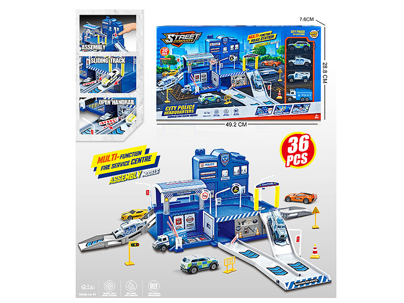 Diy Police Parking Lot toys