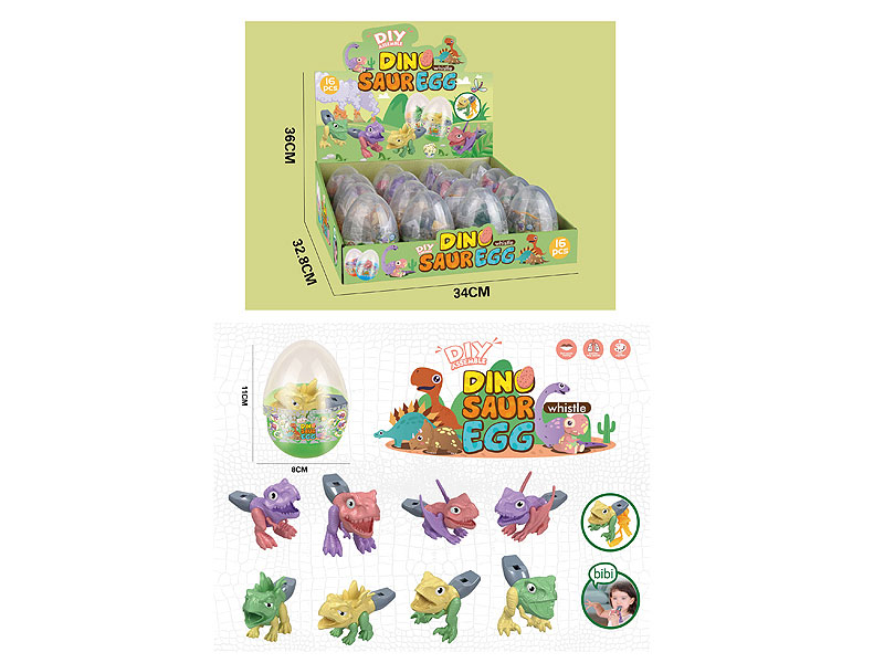 Diy Dinosaur Whistle（16in1) toys