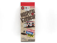 DIY木制回力救护车