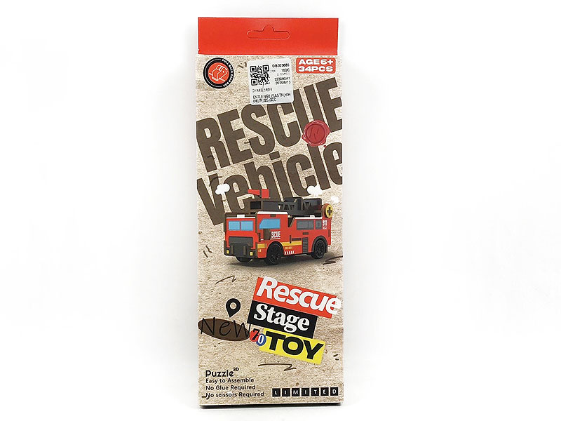 Diy Wooden Pull Back Fire Engine toys