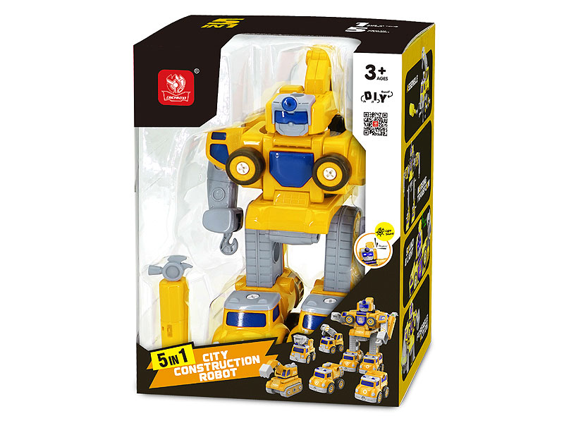 5in1 Diy Robot W/L_S toys