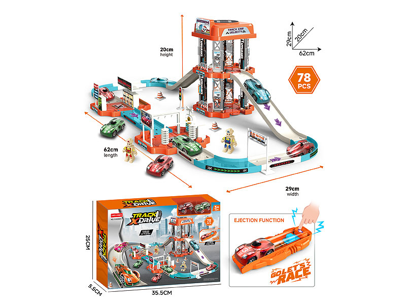 Diy Press Orbit Racing Car toys