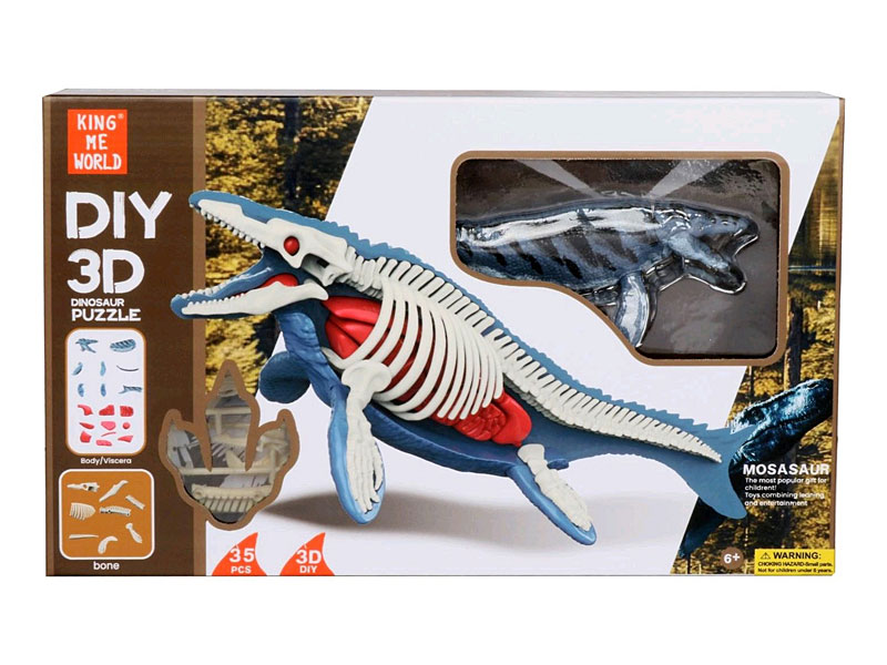 Diy 3D Mosasaurus toys