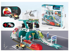 自装赛车合金停车场