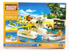 Block Diy Aeroboat toys