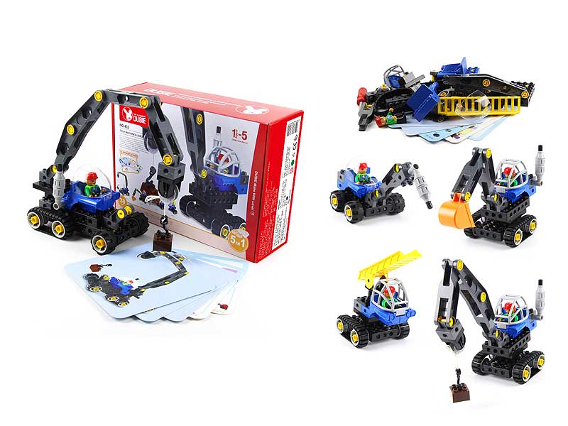 5in1 Tech Machines Large Crane toys