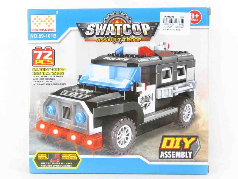 Block Police  Car W/L_Song toys