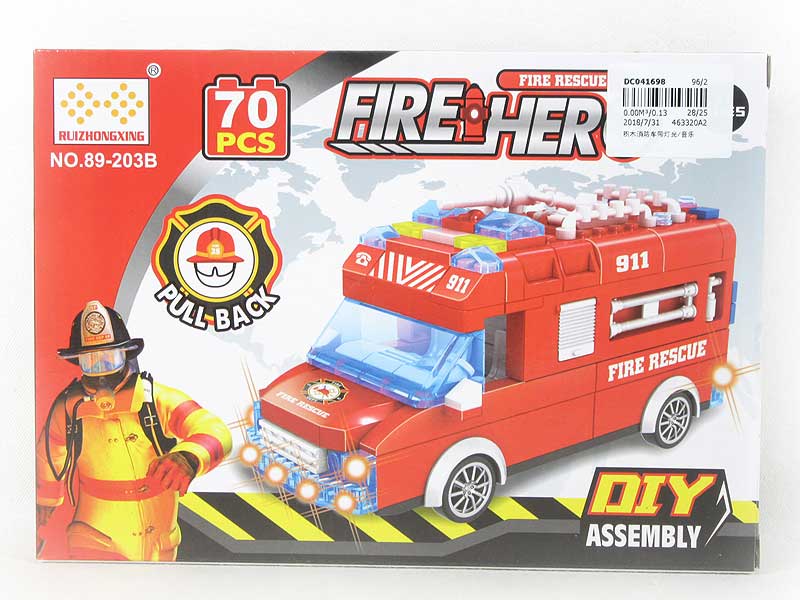 Blocks Fire Engine W/L_M toys