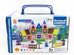 Magnetic Castle Block W/L(91PCS) toys