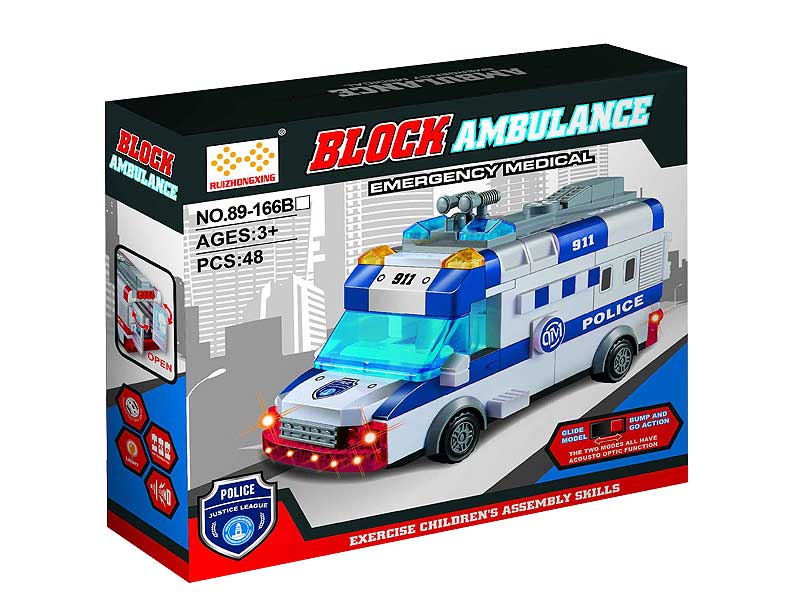 Blocks Police Car W/L_M(2C) toys