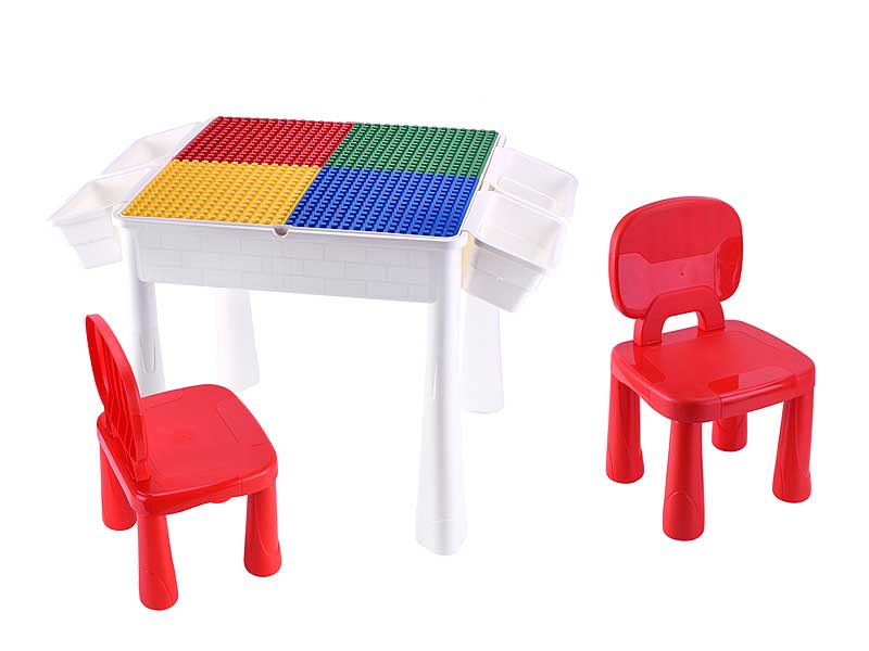 Building Block Table & 2 Chair toys