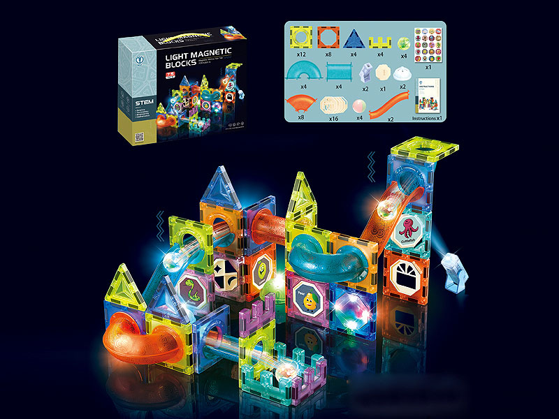 Magnetism Block W/L(75PCS) toys
