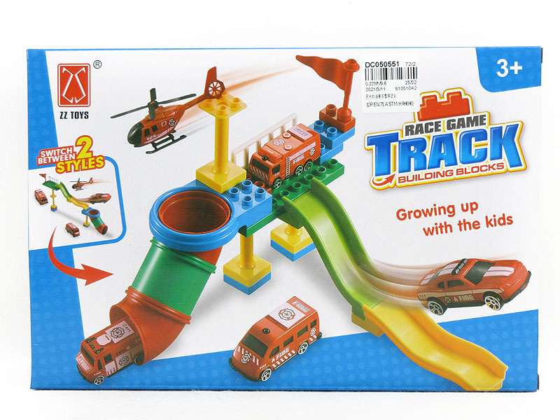 Building Block Track Racing Police Team toys