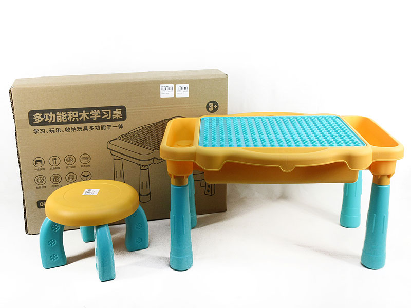 Building Block Study Desk & Chair toys