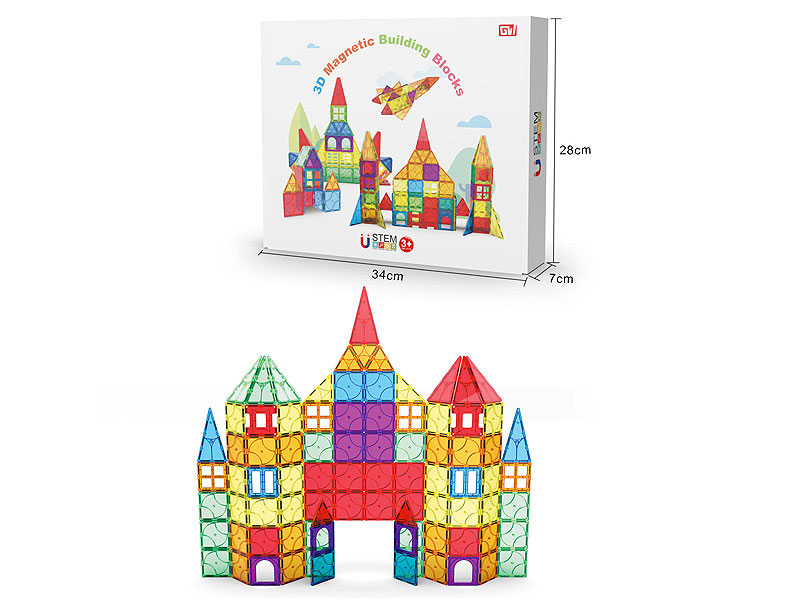 Magnetic 3D Building Blocks(86pcs) toys