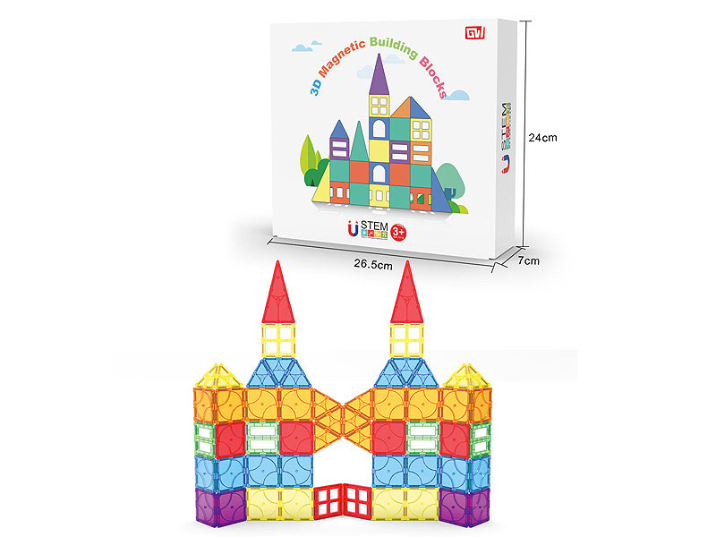 Magnetic 3D Building Blocks(54pcs) toys