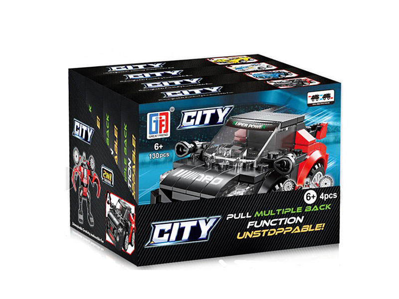 2in1 Block City Pull Back Sports Car(4in1) toys