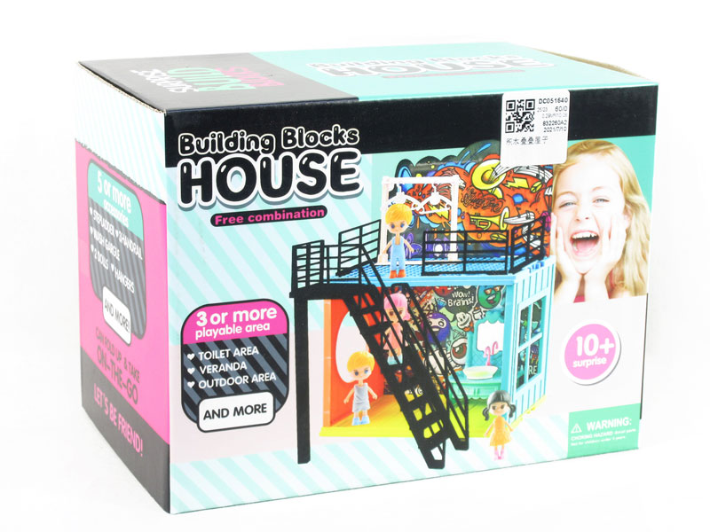 Building Blocks Stacked House toys