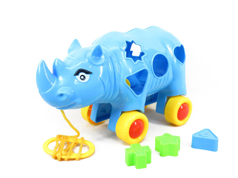 Drag The Building Block Rhinoceros(2C) toys