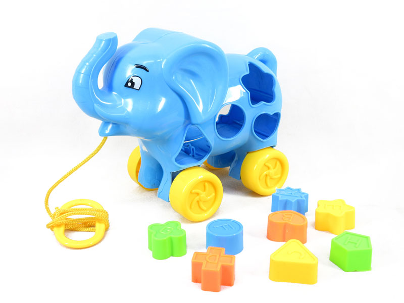 Drag The Building Block Elephant(2C) toys