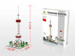 The Oriental Pearl TV Tower Of Shanghai Blocks(1412PCS)