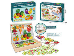 Magnetic Attraction Puzzle Of Fruit And Vegetable Paradise