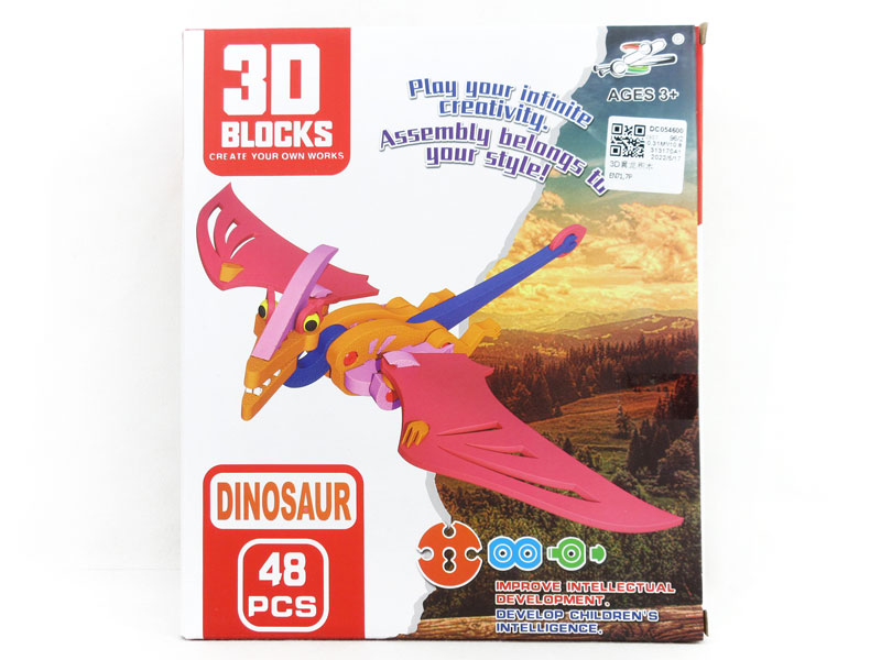 3D Pterosaur Building Block toys