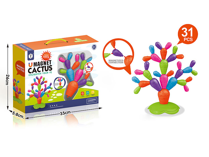 Magnetic Cactus Building Block(31pcs) toys