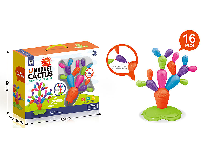 Magnetic Cactus Building Block(6pcs) toys