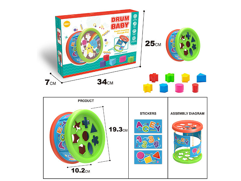 Graphic Cognition Block Drum toys