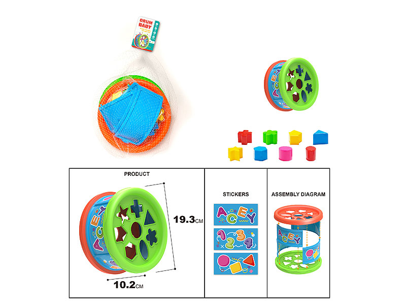 Graphic Cognition Block Drum toys