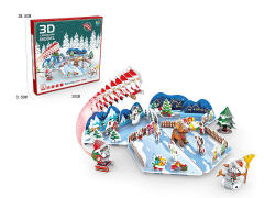 3D Christmas Scene Puzzle