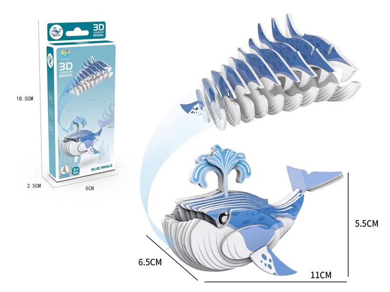 3d Blue Whale Puzzle toys