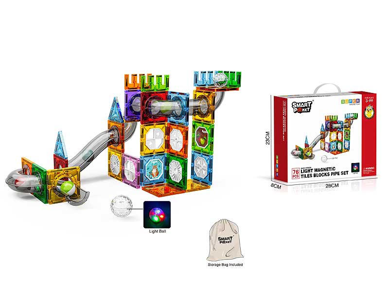 Magnetism Block W/L(76PCS) toys