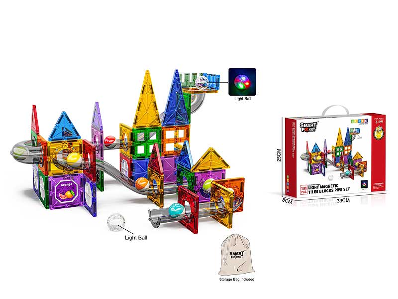 Magnetism Block W/L(101PCS) toys