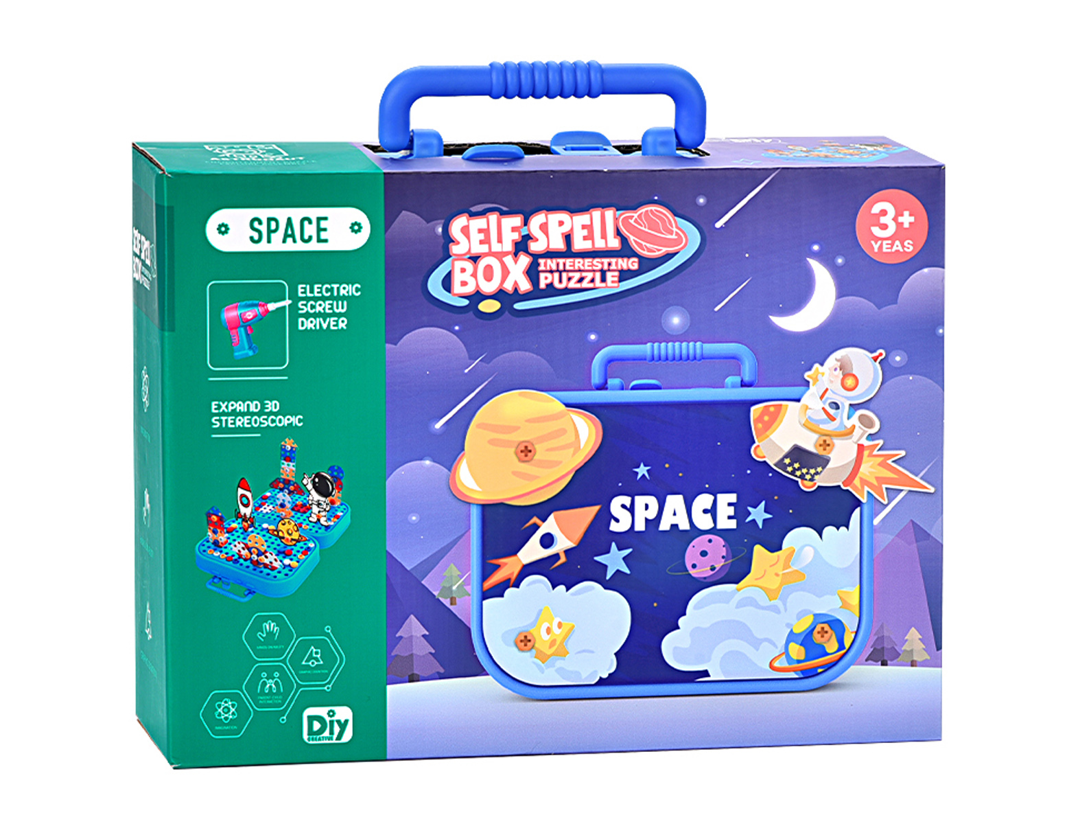 Puzzle Set Box With Electrical Drill（298PCS) toys