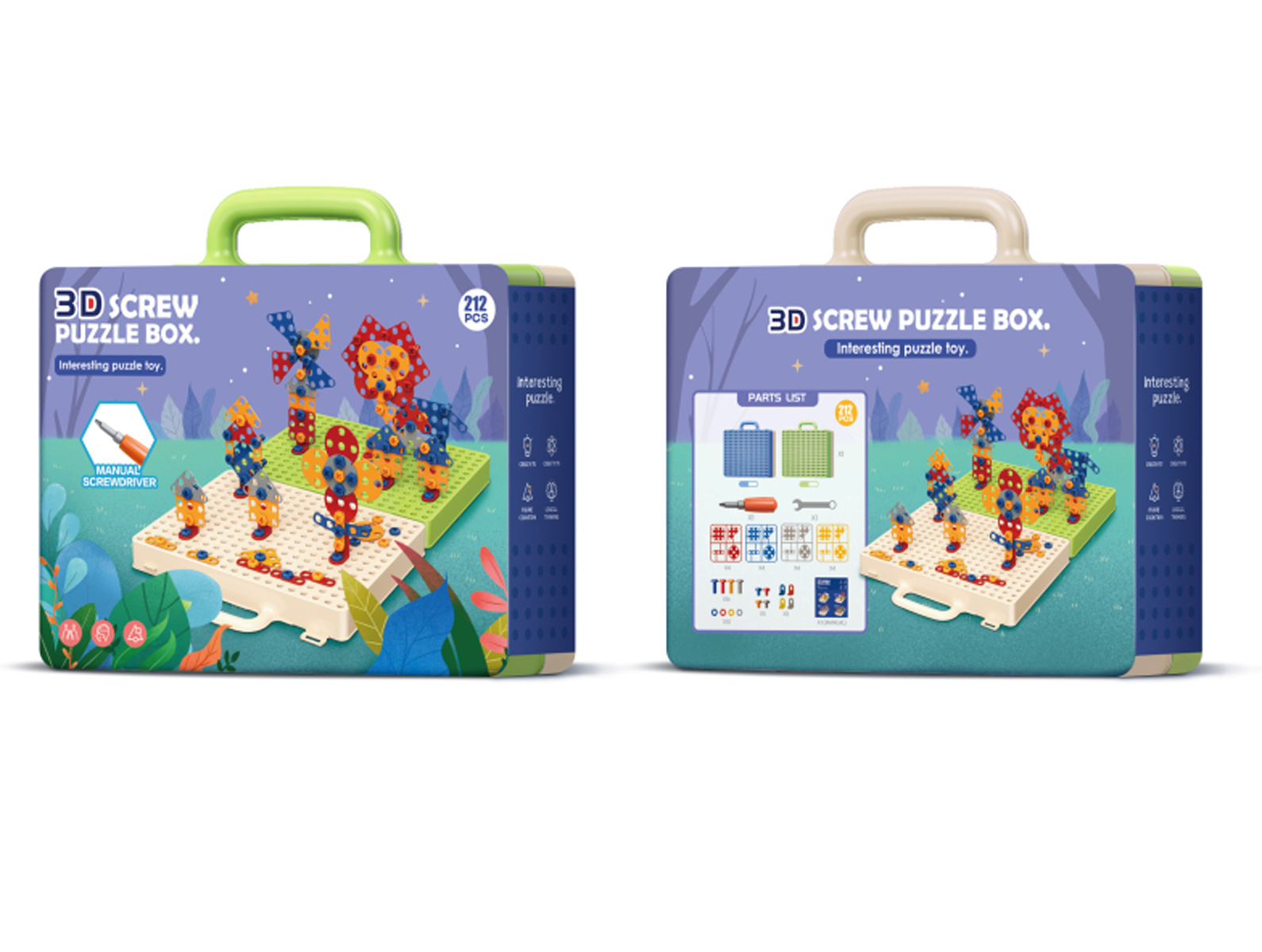 3D Puzzle Set Box（212PCS) toys