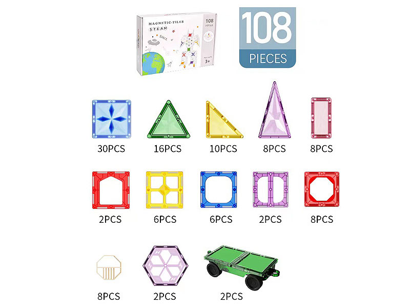 Magnetic Blocks(108pcs) toys