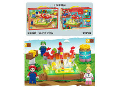 超级玛丽城堡场景积木带灯光(378pcs)