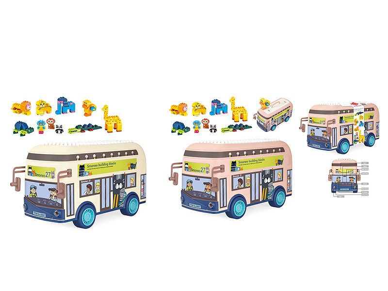 Bus Building Blocks W/L_IC(136PCS) toys