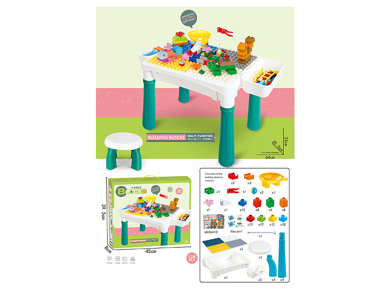 Building Block Table(124pcs) toys